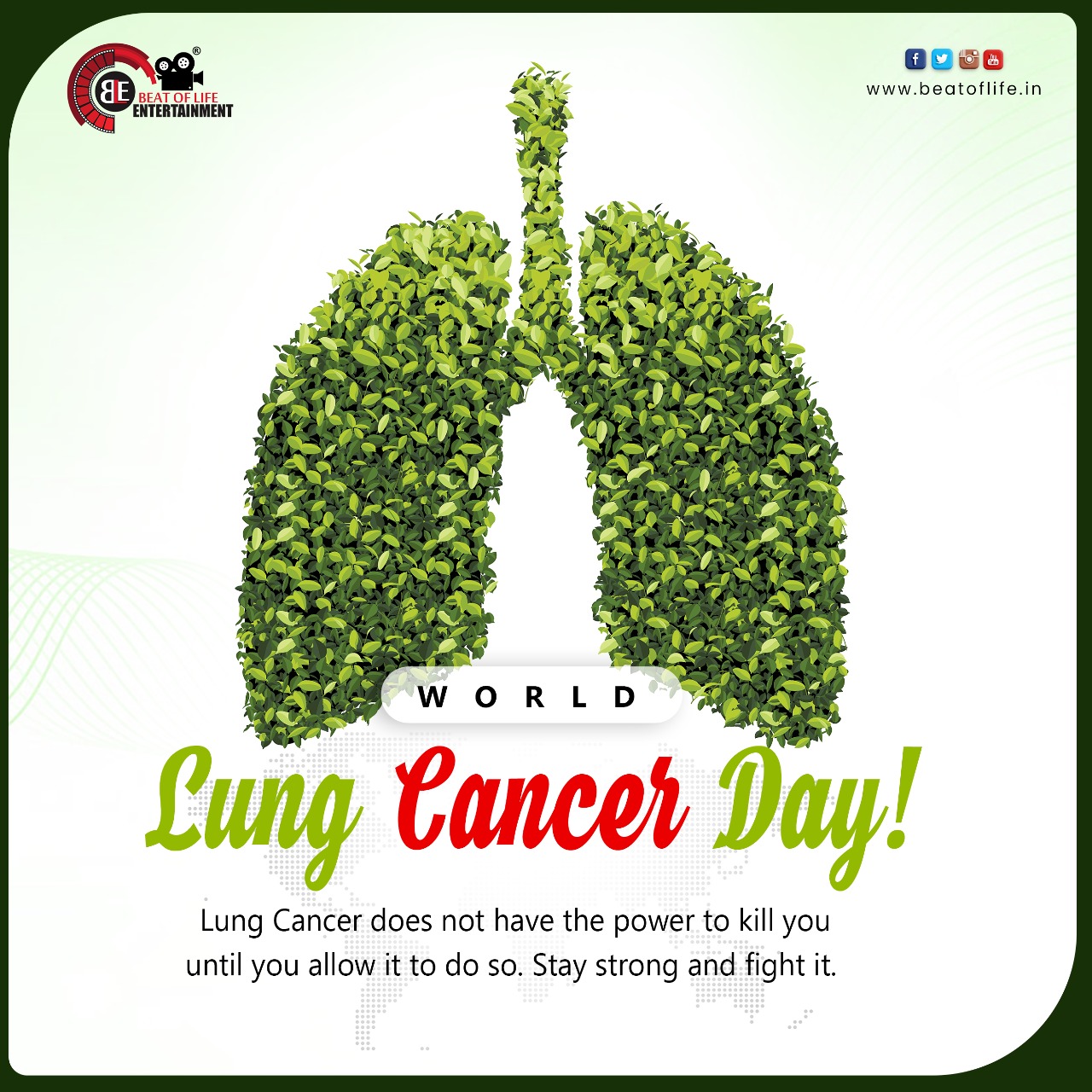 World Lung Cancer Day Wishes - Beat of Life Entertainment